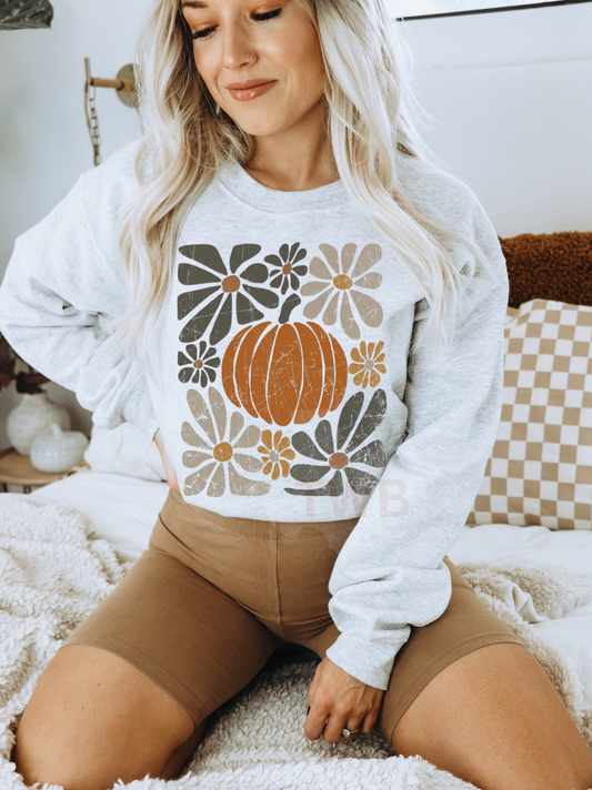 Boho Pumpkin Dark Crewneck - Gildan