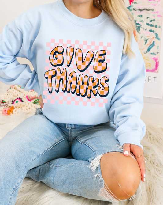 Give Thanks Crewneck - Gildan