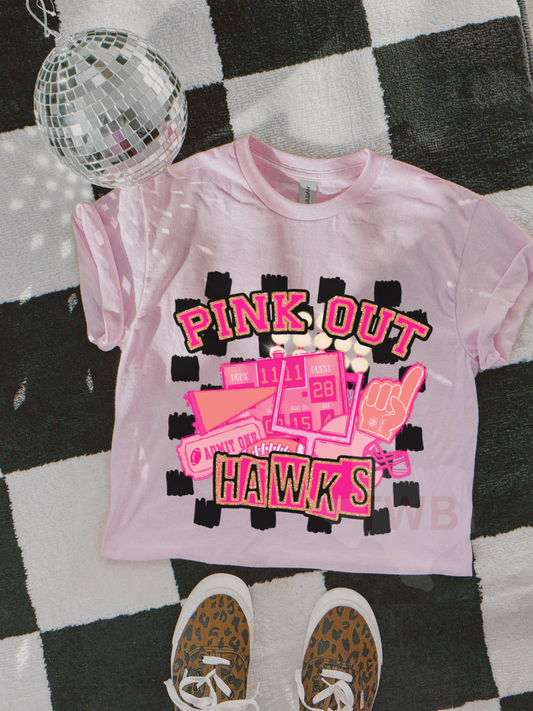 Pink Out Hawks Tee - Gildan