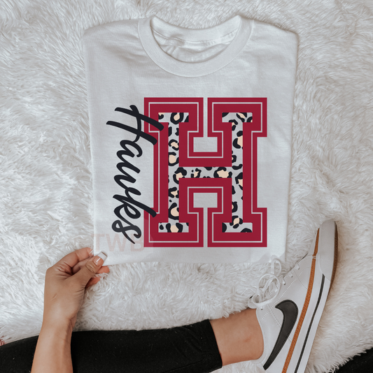 Hawks Cheetah Tee  - Gildan
